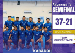 India enter men’s kabaddi semi-finals after 37-21 win over Chinese Taipei India enter men’s kabaddi semi-finals after 37-21 win over Chinese Taipei
