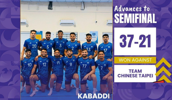 India enter men’s kabaddi semi-finals after 37-21 win over Chinese Taipei