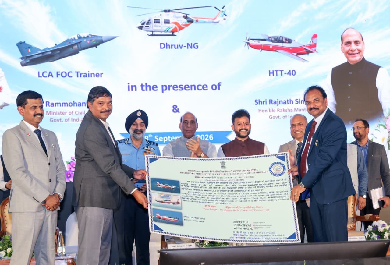 HAL Hands Over Tejas Twin-Seater, HTT-40 Trainer Aircraft to Indian Air Force