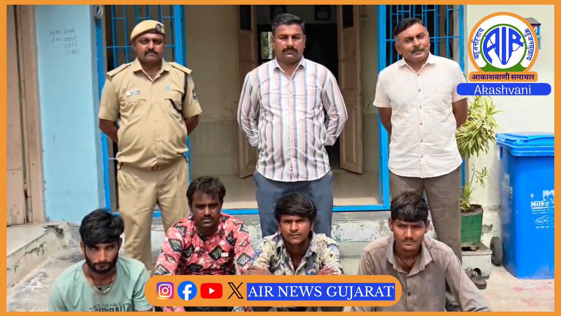 જામનગરના ધ્રોલમાં ભારતમાલા પ્રોજેક્ટ સાઇટ પરથી જનરેટર ચોરનાર 5 શખ્સો ઝડપાયા