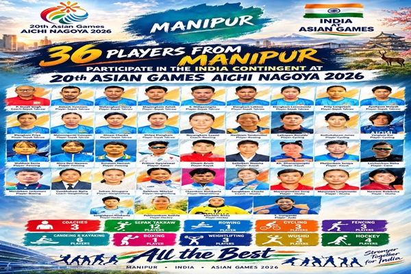 36 Sportspersons, Three Coaches From Manipur Represent India at Asian Games