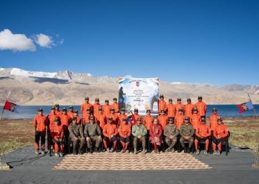 Twenty NCC girl cadets successfully complete ‘Aparajita-ParangLa 2026’ the High Altitude Long Trek in Ladakh