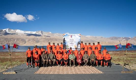 Twenty NCC girl cadets successfully complete ‘Aparajita-ParangLa 2026’ the High Altitude Long Trek in Ladakh