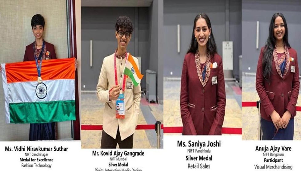 एनआईएफटी ने 48वीं विश्व कौशल प्रतियोगिता शंघाई 2026 में दो रजत पदक और एक उत्कृष्टता पदक जीता