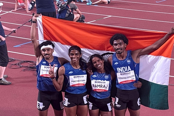 India wins silver in mixed 4x400m relay at Asian Games 2026