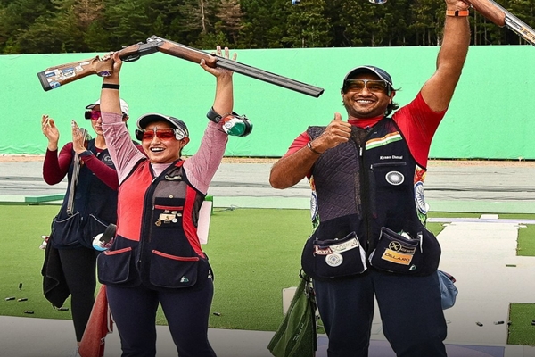 PM Modi congratulates Neeru Dhanda, Kynan Chenai on winning Asian Games Trap Mixed Team Gold