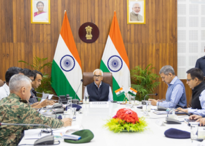 Manipur Governor Ajay Kumar Bhalla reviews progress of India-Myanmar border fencing Manipur Governor Ajay Kumar Bhalla reviews progress of India-Myanmar border fencing