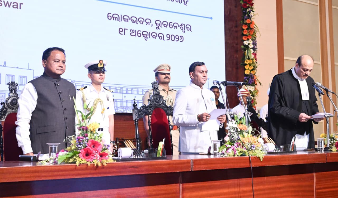 Braj Mohan Ram takes oath as Odisha Governor at Lok Bhavan in Bhubaneswar