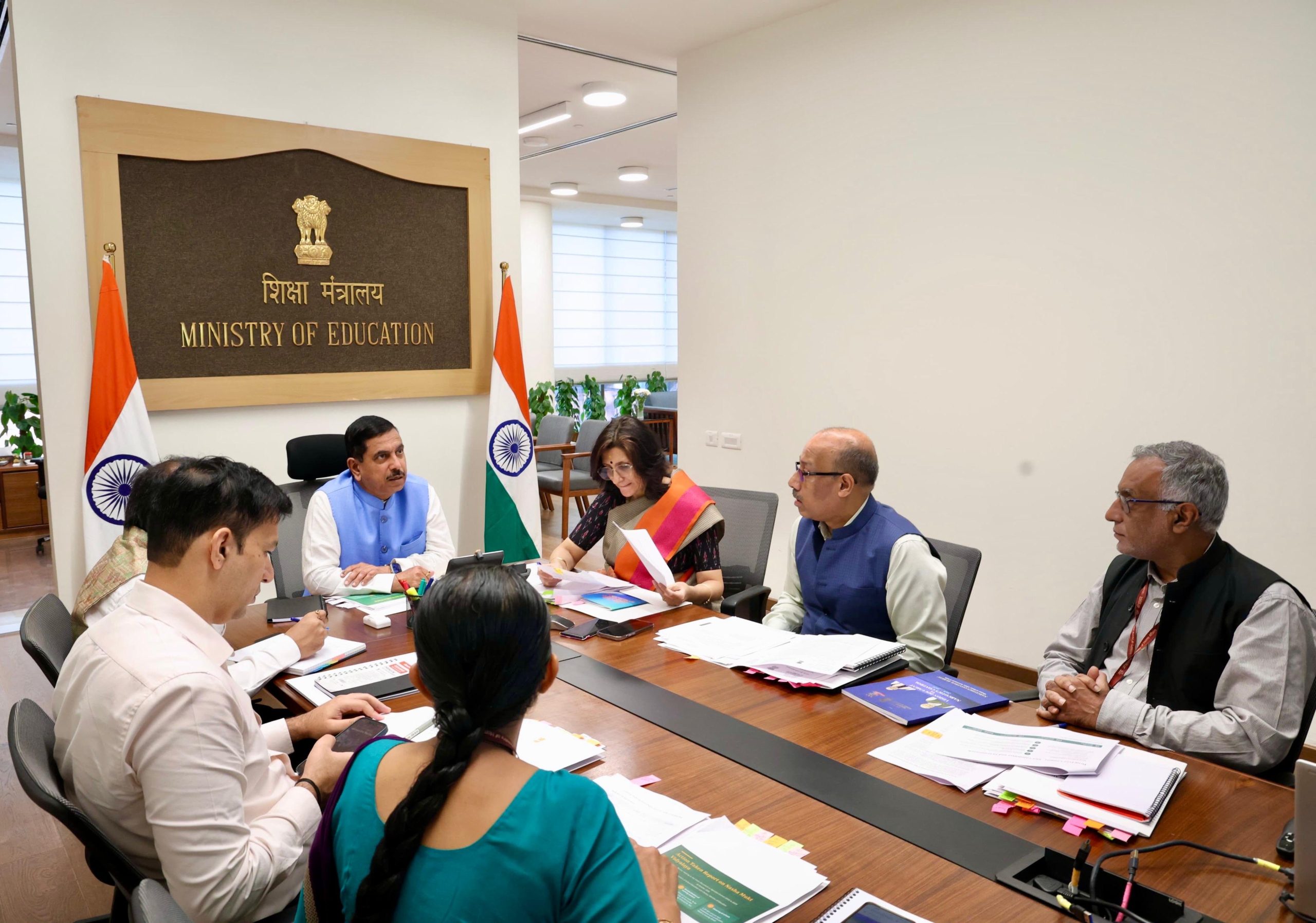 Education Minister Pralhad Joshi reviews roadmap for key education programmes