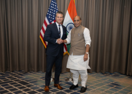 Defence Minister Rajnath Singh and his US counterpart  review progress of 10 year India-US Defence Framework on sidelines of 13th ASEAN