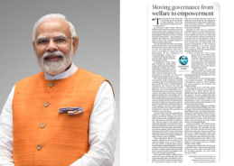 PM Modi shares Union Minister Jyotiraditya Scindia’s article on India’s shift from welfare to empowerment PM Modi shares Union Minister Jyotiraditya Scindia’s article on India’s shift from welfare to empowerment