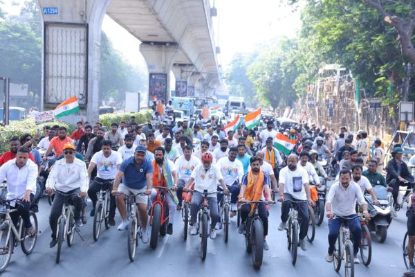 BJP MP Dr. K. Laxman joins cycling ride to spread awareness against drug abuse
