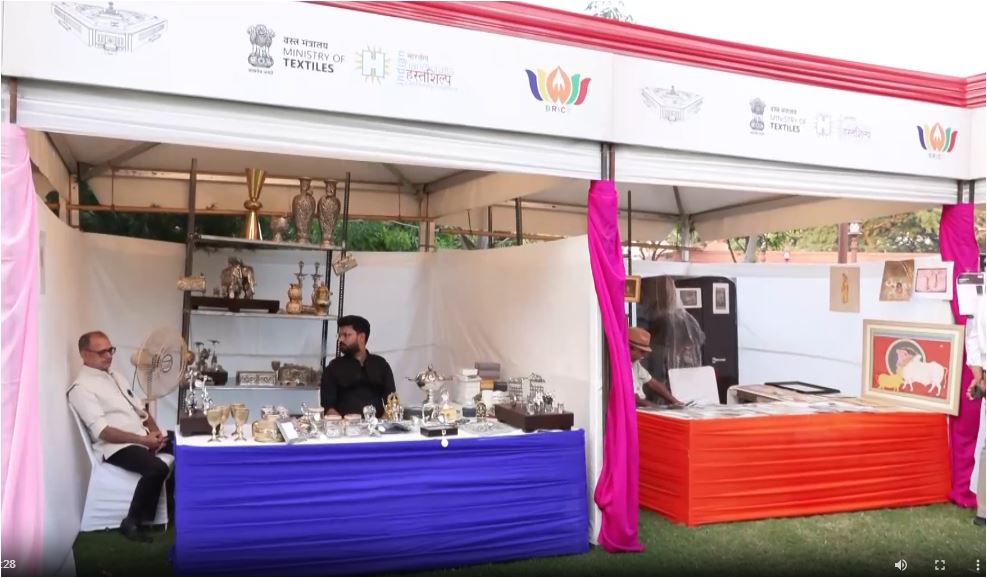 BRICS Parliamentary Forum exhibition showcases India’s traditional handicrafts and handlooms