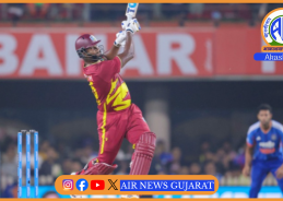 T20 ક્રિકેટ મેચમાં વેસ્ટ ઈન્ડિઝે ભારતને છ વિકેટથી હરાવીને શ્રેણી 1-1થી સરભર કરી