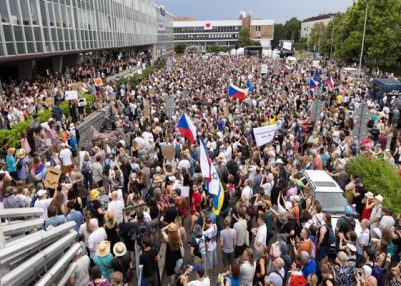 Massive protest in Czech Republic against govt’s new plan on funding public broadcasters Massive protest in Czech Republic against govt’s new plan on funding public broadcasters