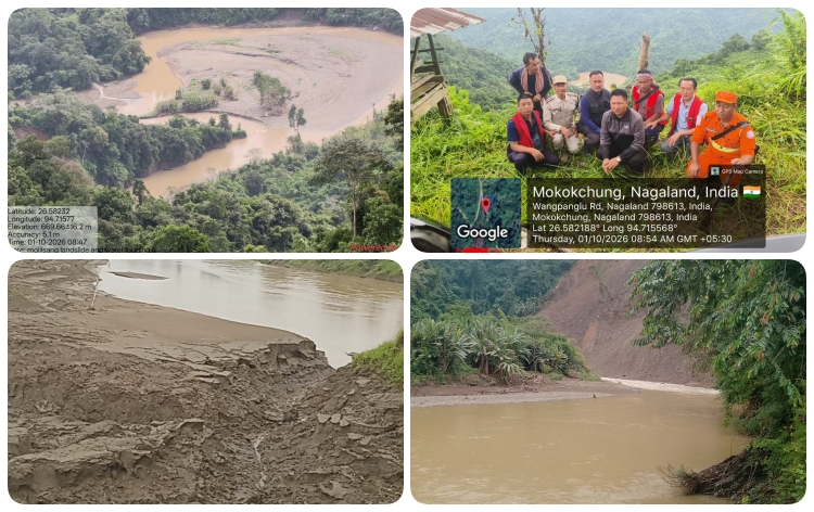 নাগালেণ্ডৰ দিখৌ নৈৰ উজনিৰ অঞ্চলত ভূমিস্খলন সংঘটিত