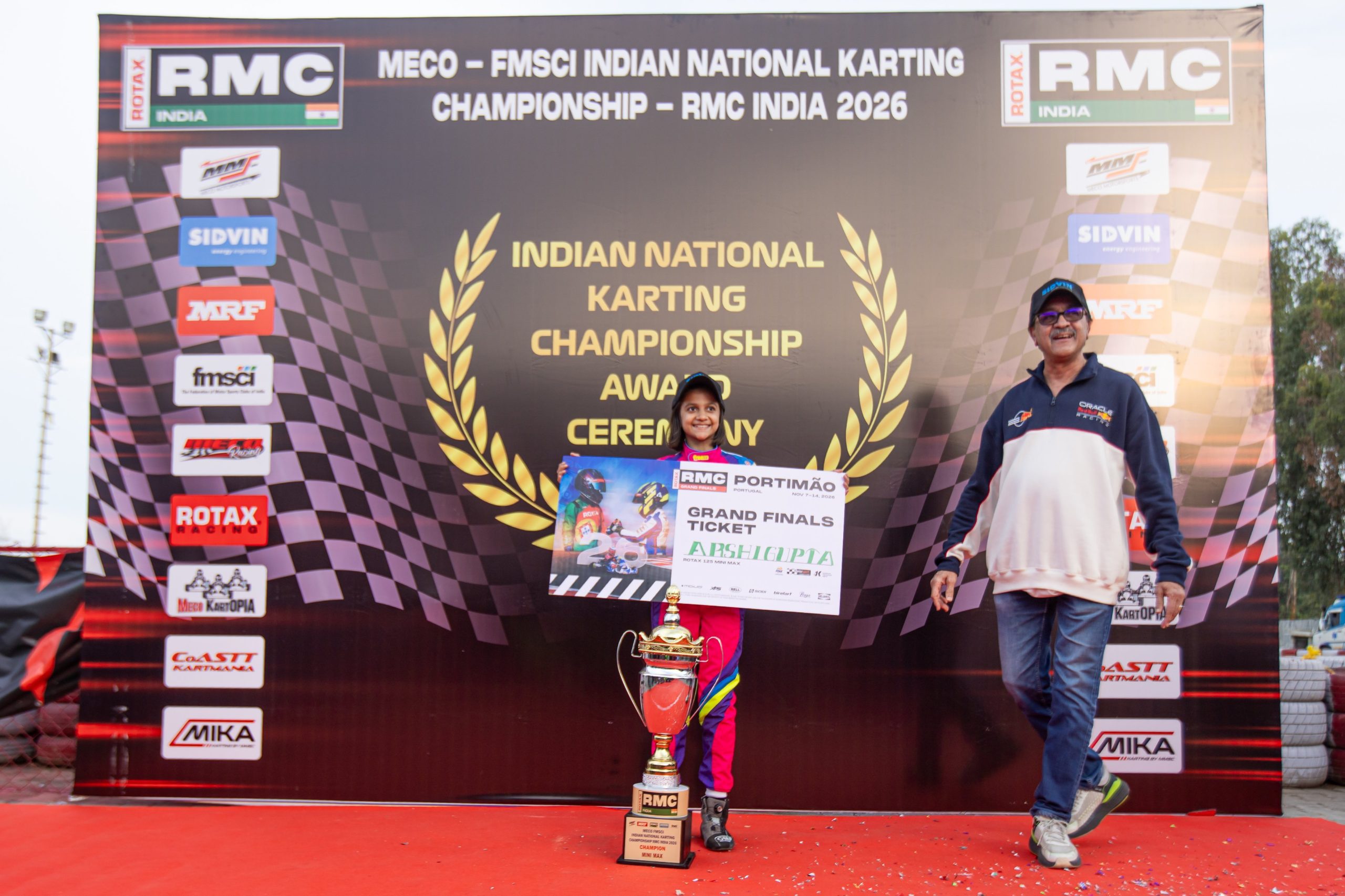 Faridabad’s Arshi Gupta wins Mini Max title at FMSCI RMC India National Karting Championship 2026