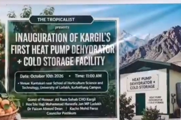 Kargil’s First Heat Pump Dehydration and Cold Storage Facility Inaugurated in Ladakh