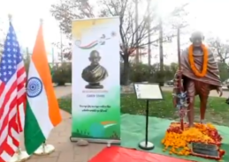 Life-size statue of Mahatma Gandhi unveiled in North Dakota, US Life-size statue of Mahatma Gandhi unveiled in North Dakota, US