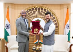 Union Minister Ram Mohan Naidu meets Mozambique’s Minister of Transport & Logistics Joao Jorge Matlombe in New Delhi