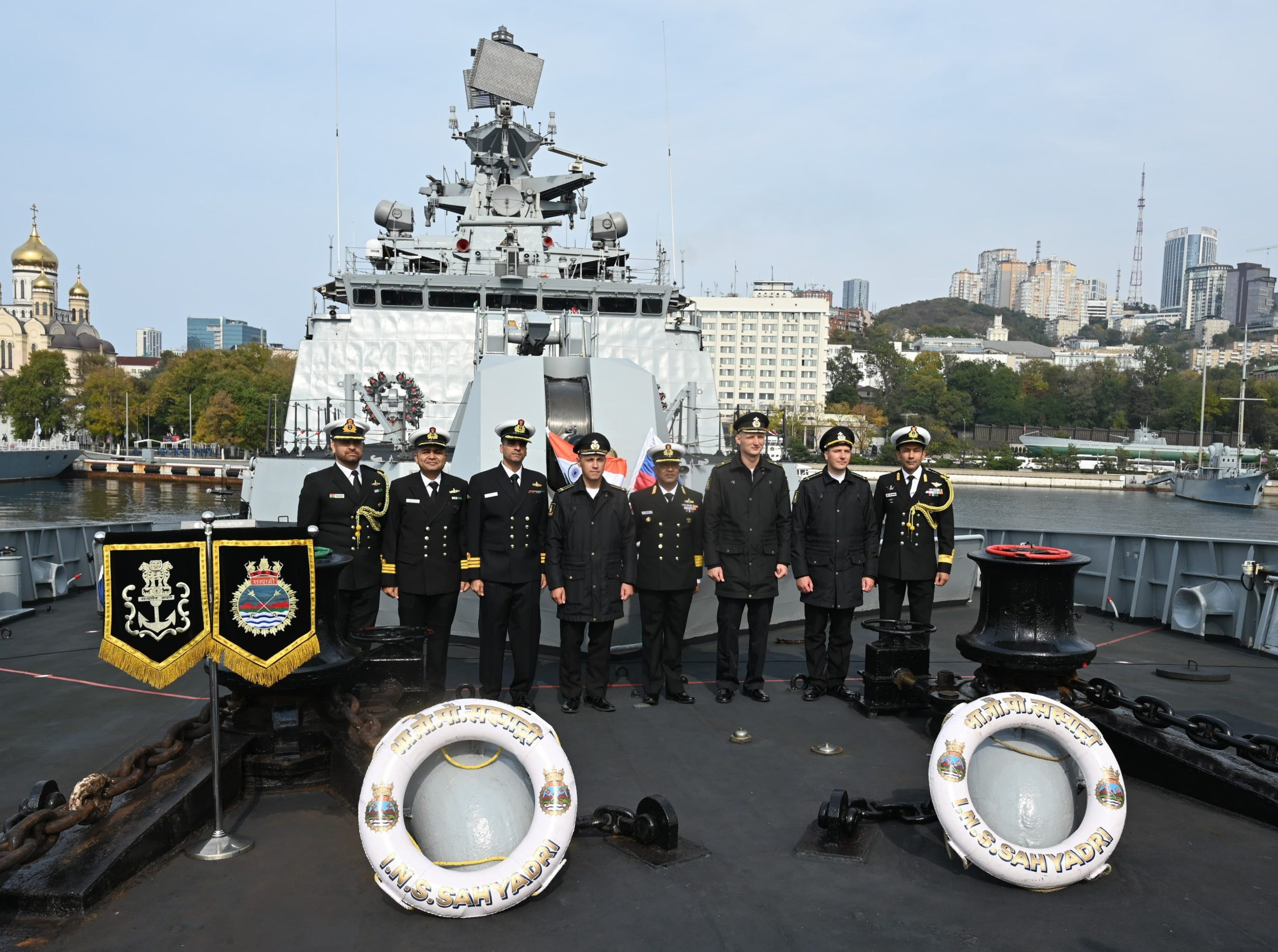 INS Sahyadri Arrives in Russia for India-Russia Naval Exercise INDRA 2026