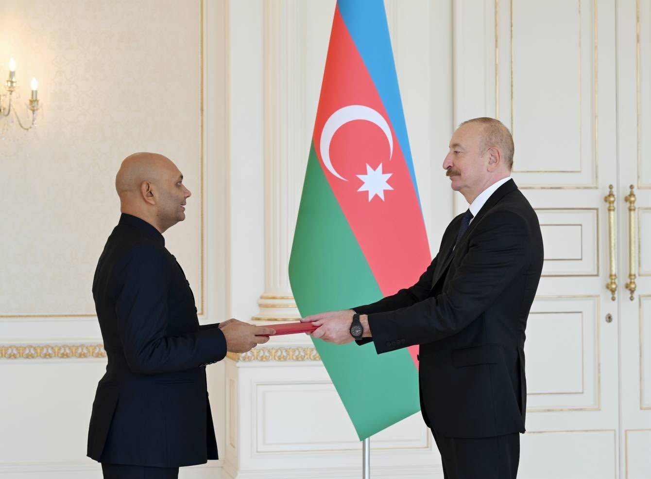 India’s new Ambassador Abhay Kumar presents credentials to Azerbaijan President Ilham Aliyev