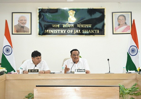 Union Minister for Jal Shakti C R Patil reviews progress of Water Resources projects