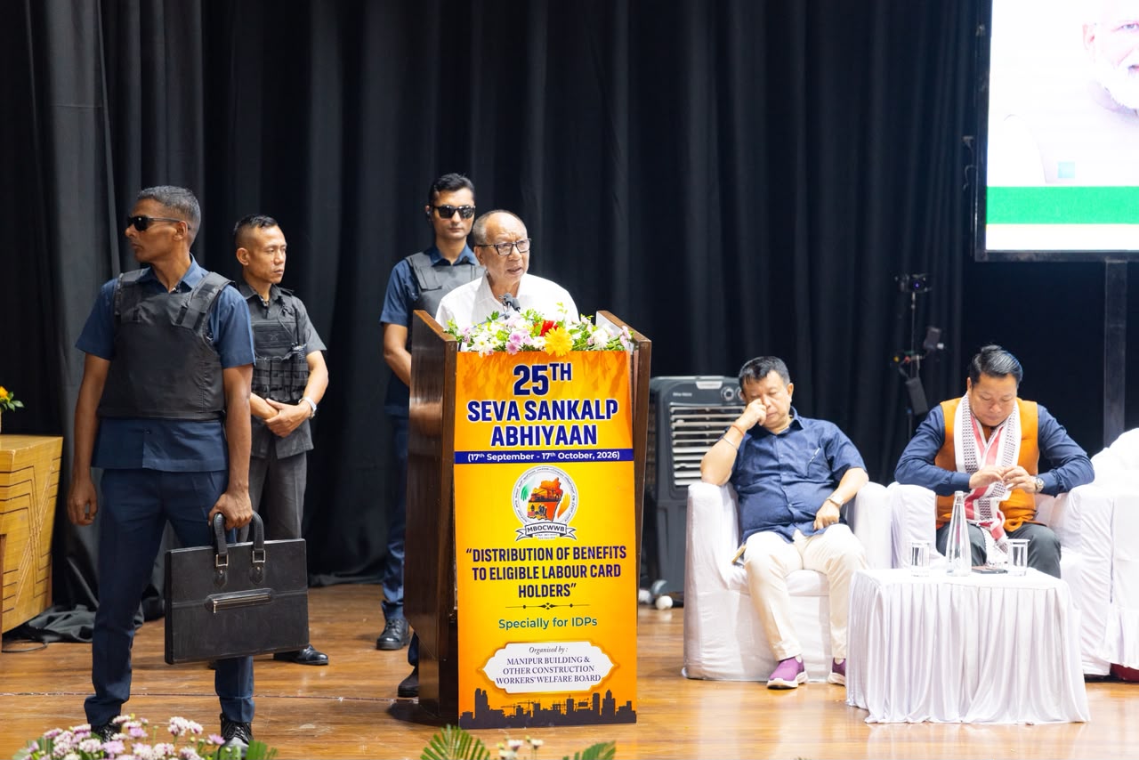 Manipur CM Yumnam Khemchand Singh distributes over ₹2 crore in benefits to labour card holders