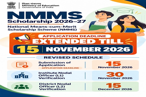 Education Ministry Extends NMMSS Application Deadline to November 15