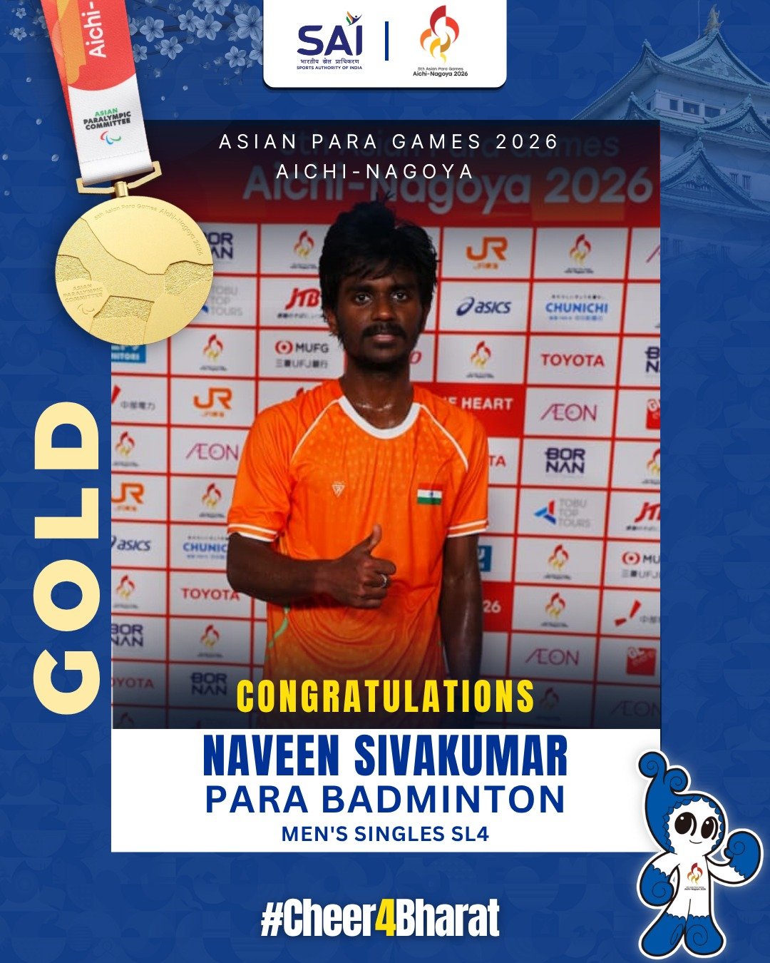 Asian Para Games: India Wins Three Gold and Four Silver Medals