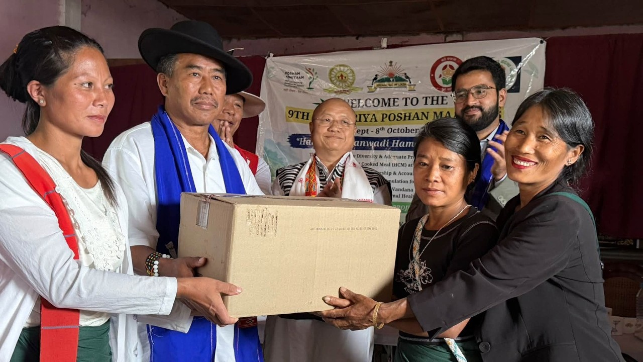 Rajya Sabha MP Tai Tagak attends Rashtriya Poshan Maah programme in Wakka, Longding