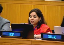 Deputy Secretary in MEA Barkha Tamrakar delivers India’s national statement at UNGA Third Committee