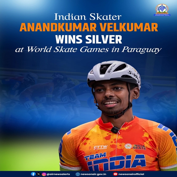 World Skating Games: Anandkumar wins silver in men’s 1000-meter sprint category