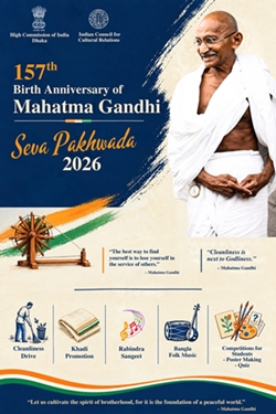 Bangladesh: Indian HC Dinesh Trivedi extends greetings on birth anniversaries of Mahatma Gandhi & former PM Lal Bahadur Shastri