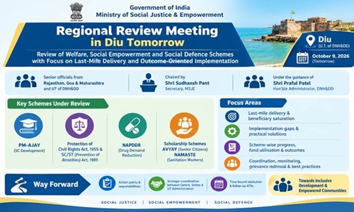 Ministry Of Social Justice & Empowerment To Hold Regional Review Meeting In Diu Tomorrow