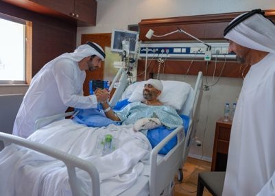 Dubai Crown Prince visits Captain Smit, applauds his courage