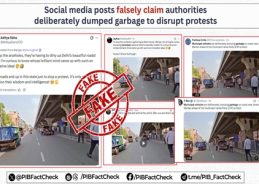 PIB Fact Check Debunks Fake Claims of Garbage Dumping to Disrupt Protests in Delhi