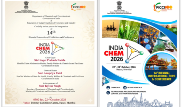 14th Edition of India Chem 2026 to Begin in Mumbai Tomorrow