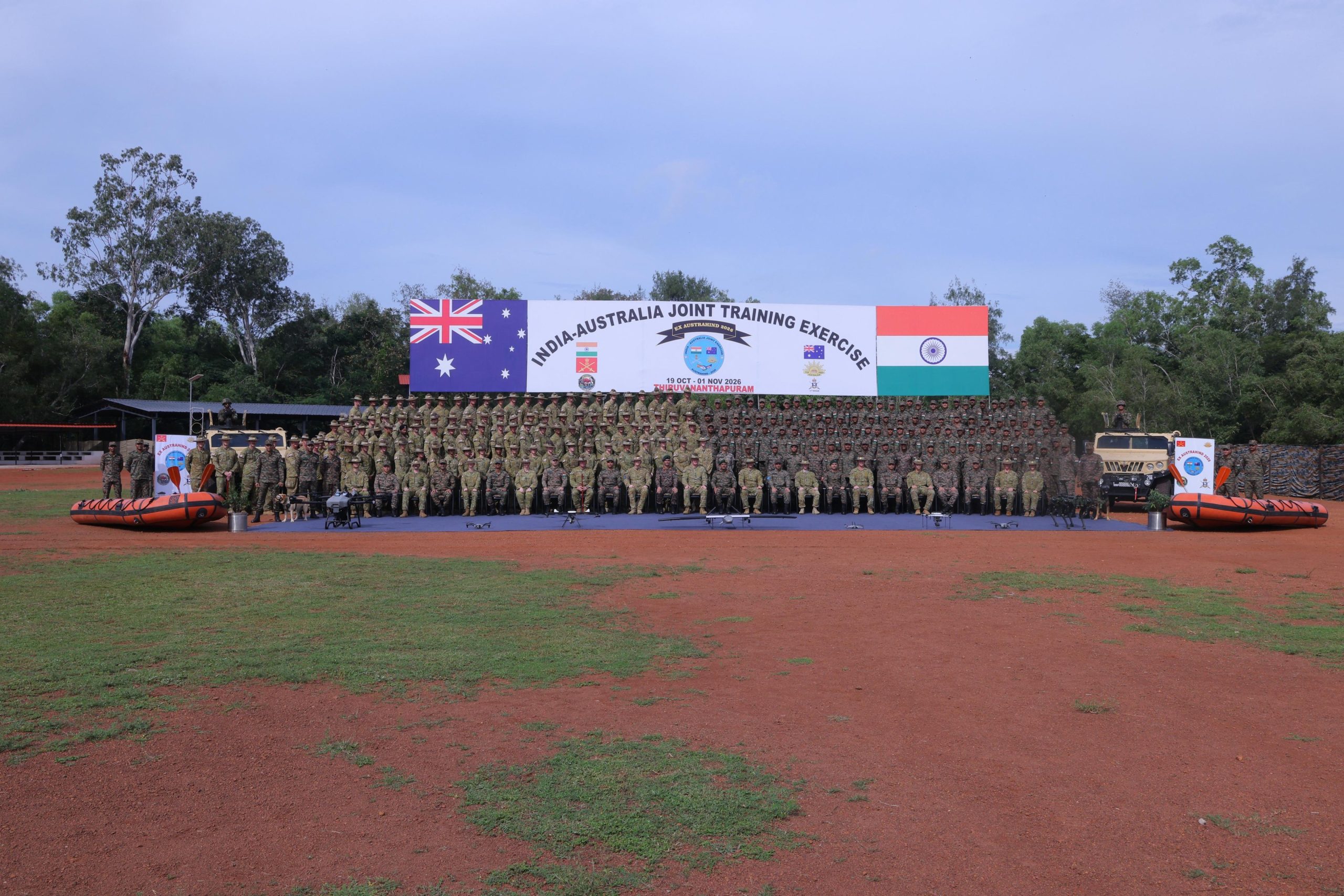Joint military exercise AUSTRAHIND 2026 between India and Australia commences in Thiruvananthapuram