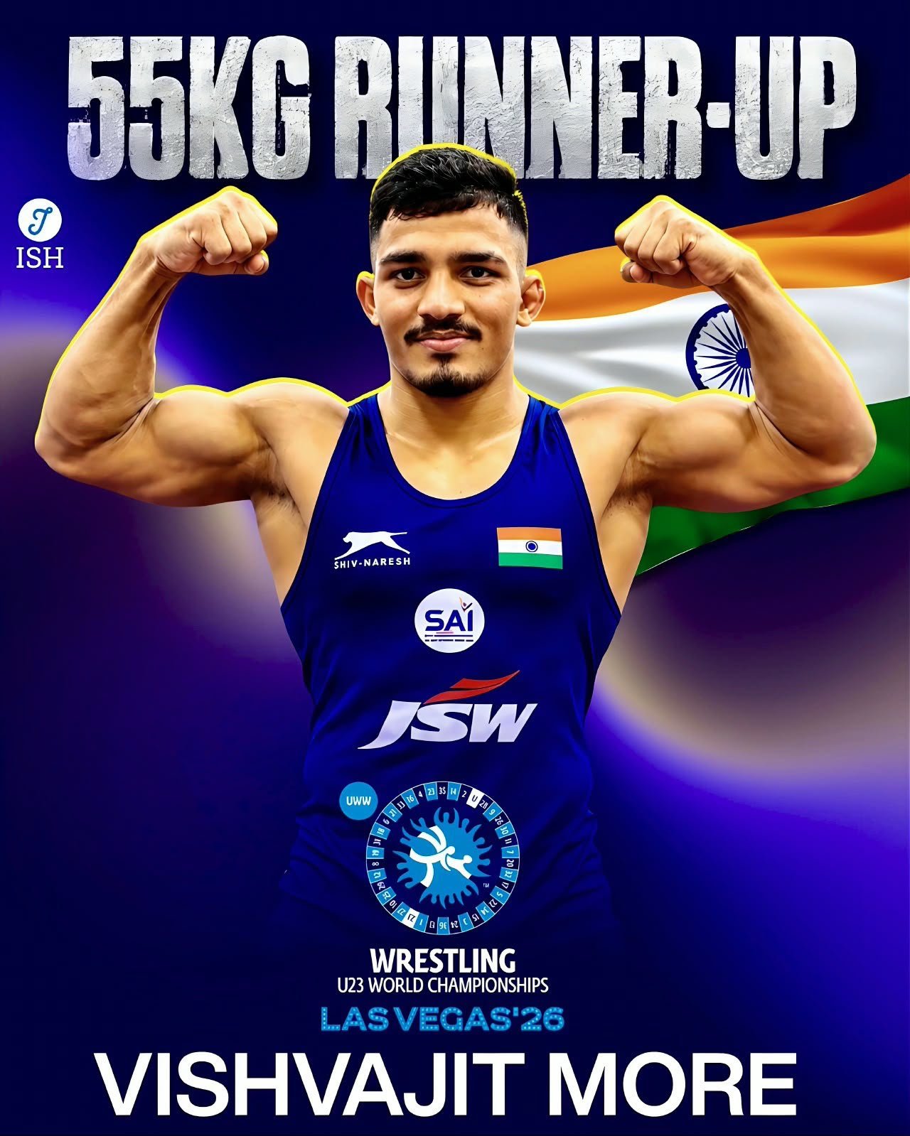 Indian wrestler Vishvajit Ramchandra More creates history with silver medal at U-23 World Championships in Las Vegas
