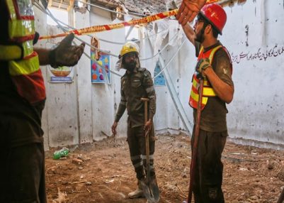 Pakistan roof collapse: : 34 children and a teacher killed