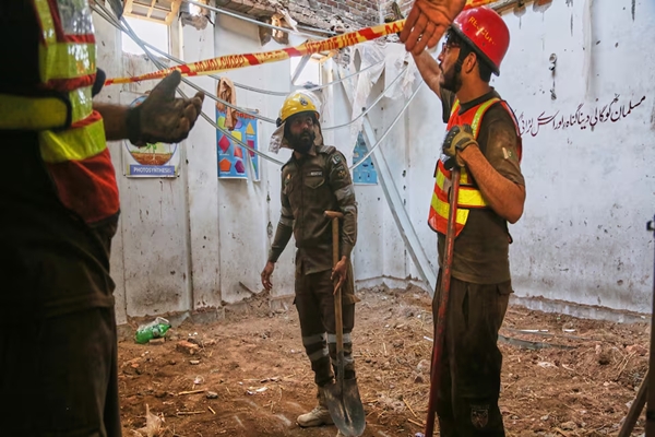 Pakistan roof collapse: : 34 children and a teacher killed