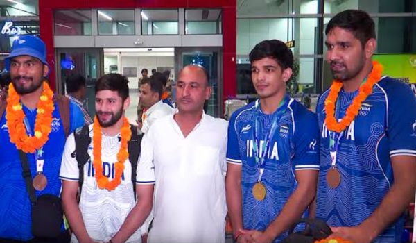 Indian boxing contingent returns to New Delhi after winning multiple gold medals at Asian Games