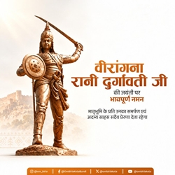 Defence Minister Rajnath Singh pays tribute to Rani Durgavati, on her birth anniversary today