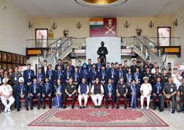 Defence Minister felicitates sportspersons from three services for winning 27 medals at Asian Games 2026