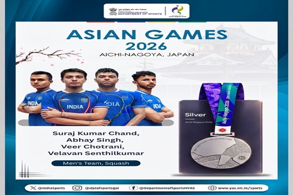 India Men’s Squash Team Bags Bronze Medal at Asian Games 2026